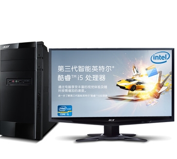 宏碁(Acer) AM1860 台式电脑 （i5-3330S四核 4G 500G 2G独显 DVD USB键